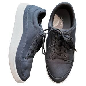 Allbirds Sneakers Women's 8 Black Canvas Pacer Low Top Lace Up Organic Cotton